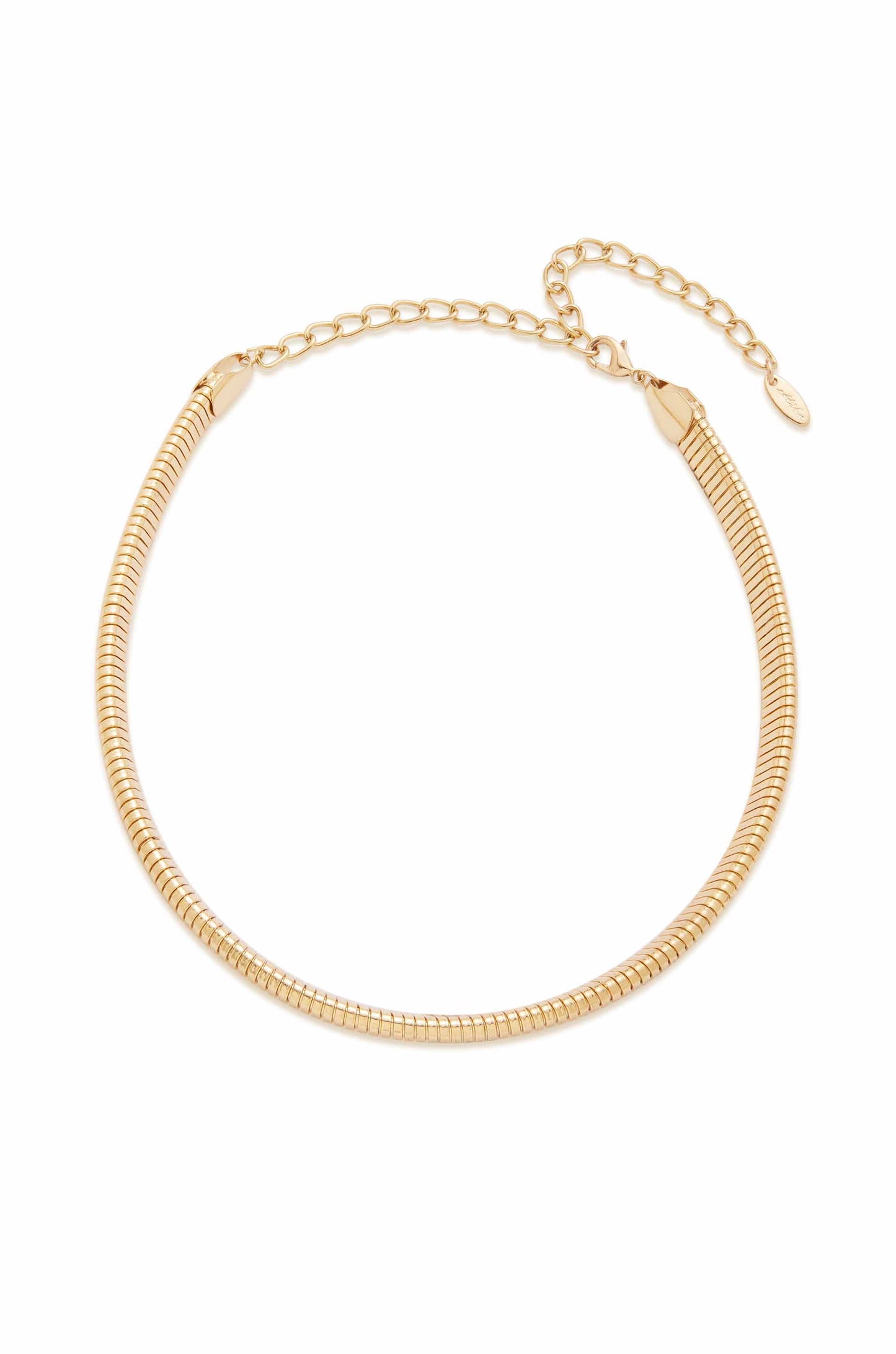 Your Essential Flex Snake Chain 18k Gold Plated Necklace on white