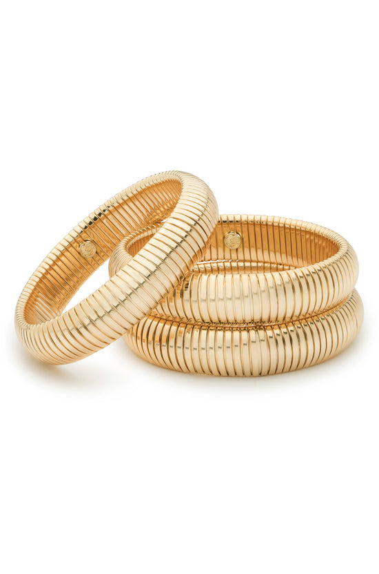 Golden Hour Flex Snake Chain Stretch Bracelet Set