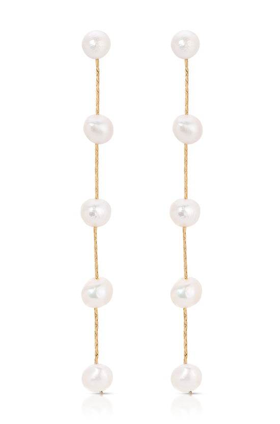 Dripping Pearl Delicate Drop Earrings